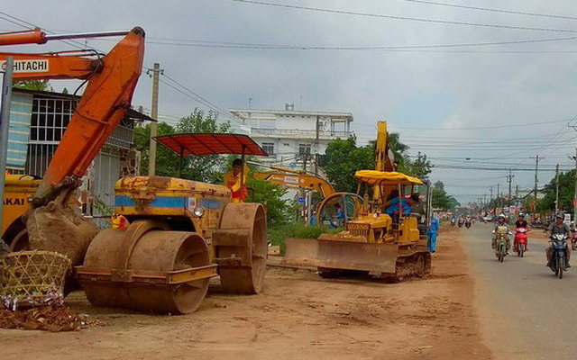 Hoà Thành: Thi công mở rộng đường Nguyễn Văn Linh